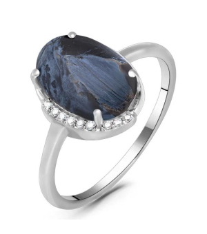 Серебряное кольцо с питерсит ‒ Mirserebra925.ru