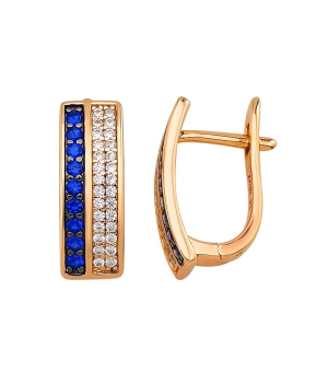 Серебряные серьги с цирконом ‒ Mirserebra925.ru