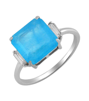 Серебряное кольцо с турмалином ‒ Mirserebra925.ru