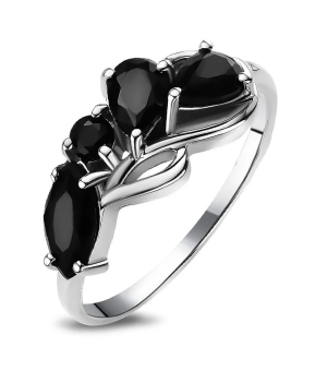 Серебряное кольцо с сапфиром – Mirserebra925.ru