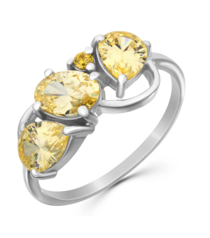 Серебряное кольцо с цирконом ‒ Mirserebra925.ru