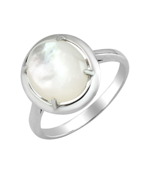 Серебряное кольцо с перламутром ‒ Mirserebra925.ru