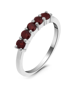 Серебряное кольцо с гранатом – Mirserebra925.ru