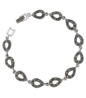 Серебряный браслет с марказитом ‒ Mirserebra925.ru