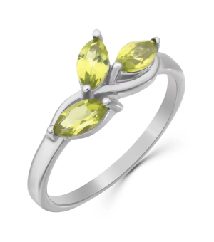 Серебряное кольцо с хризолитом – Mirserebra925.ru