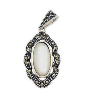 Серебряная подвеска с марказитом ‒ Mirserebra925.ru