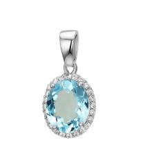 Серебряная подвеска с топазом ‒ Mirserebra925.ru