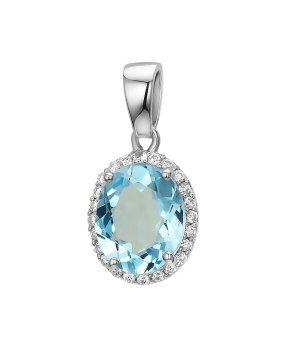 Серебряная подвеска с топазом ‒ Mirserebra925.ru