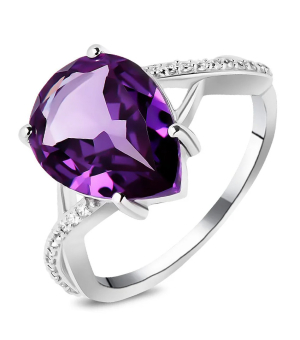 Серебряное кольцо с александритом ‒ Mirserebra925.ru