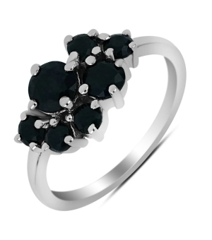 Серебряное кольцо с сапфиром – Mirserebra925.ru