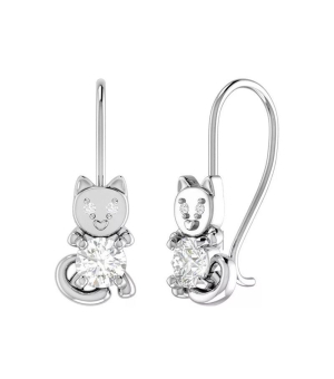 Серебряные серьги с цирконом ‒ Mirserebra925.ru