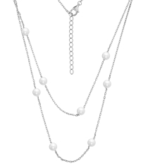 Серебряное колье с жемчугом swarovski – Mirserebra925.ru