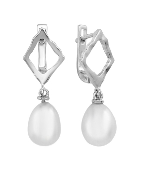 Серебряные серьги с барочным жемчугом ‒ Mirserebra925.ru