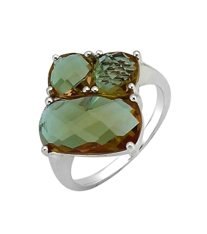 Серебряное кольцо с султанитом ‒ Mirserebra925.ru