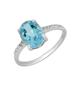 Серебряное кольцо с топазом ‒ Mirserebra925.ru