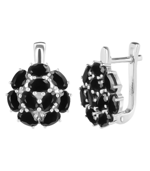 Серебряные серьги с сапфиром – Mirserebra925.ru