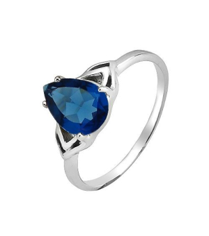 Серебряное кольцо с лондон топазом кварц ‒ Mirserebra925.ru