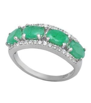 Серебряное кольцо с изумрудом – Mirserebra925.ru