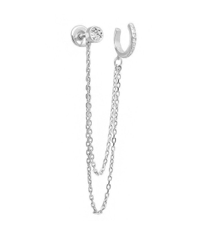 Серебряные серьги с цирконом ‒ Mirserebra925.ru