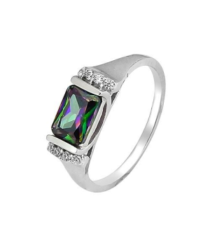 Серебряное кольцо с мистик кварцем ‒ Mirserebra925.ru