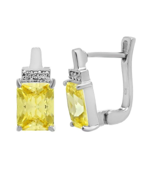 Серебряные серьги с цирконом ‒ Mirserebra925.ru