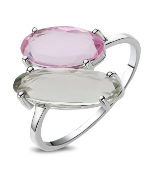 Серебряное кольцо микс камней – Mirserebra925.ru