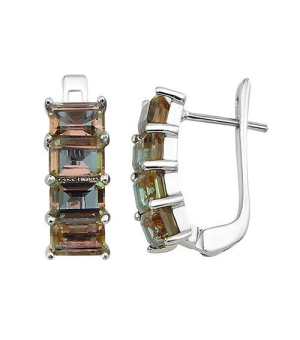 Серебряные серьги с султанитом ‒ Mirserebra925.ru