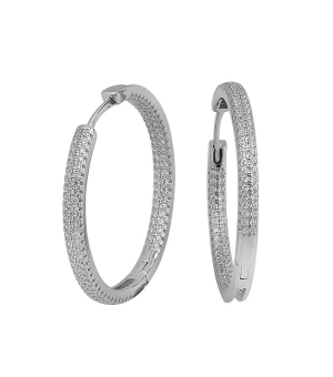 Серебряные серьги с цирконом ‒ Mirserebra925.ru