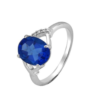 Серебряное кольцо с танзанитом ‒ Mirserebra925.ru