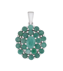 Серебряная подвеска с изумрудом – Mirserebra925.ru