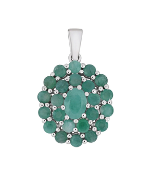 Серебряная подвеска с изумрудом – Mirserebra925.ru