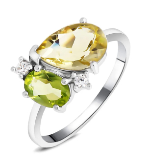 Серебряное кольцо микс камней – Mirserebra925.ru