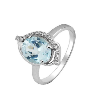 Серебряное кольцо с топазом ‒ Mirserebra925.ru