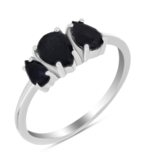 Серебряное кольцо с сапфиром – Mirserebra925.ru