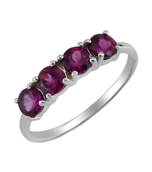 Серебряное кольцо с родолитом – Mirserebra925.ru