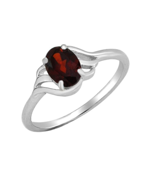 Серебряное кольцо с гранатом – Mirserebra925.ru